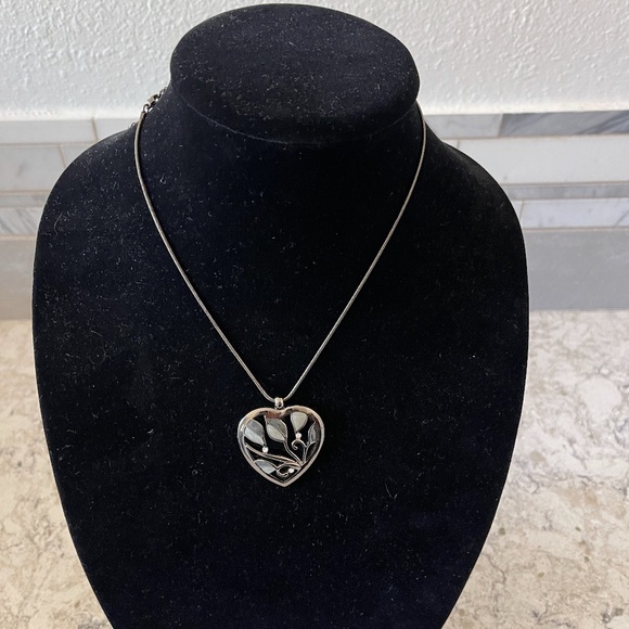 Necklace with Heart Charm - Picture 1 of 7
